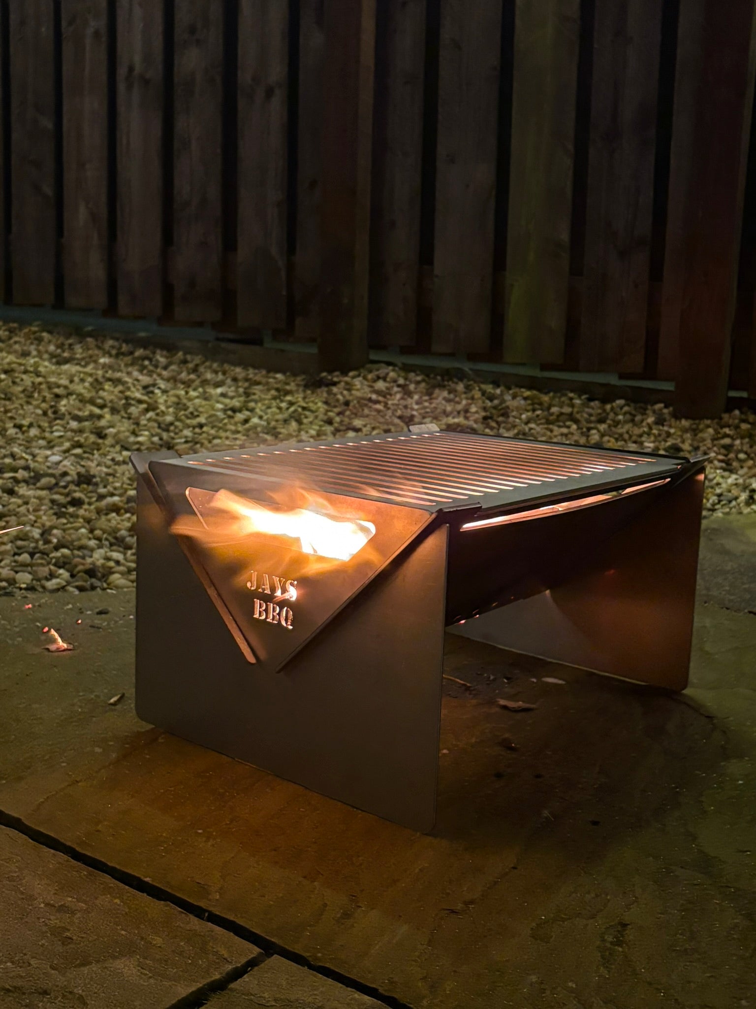 Custom - Portable BBQ grill and fire pit. Heavy duty, flat pack.