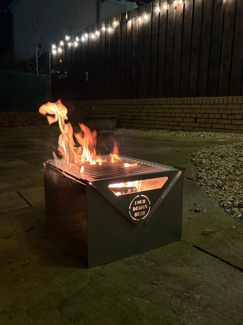 Custom - Portable BBQ grill and fire pit. Heavy duty, flat pack.