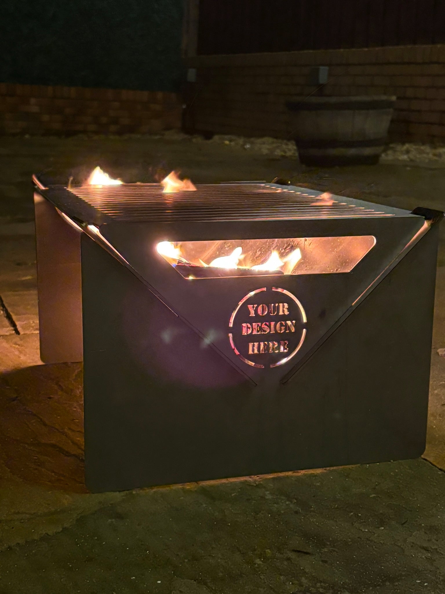 Custom - Portable BBQ grill and fire pit. Heavy duty, flat pack.