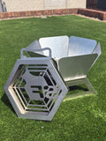 Hex Portable Stainless Steel Fire Pit